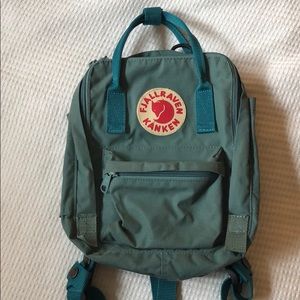 Fjallraven Kanken Mini Backpack in frost green